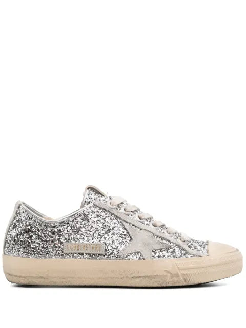 Golden Goose V-Star glittered sneakers