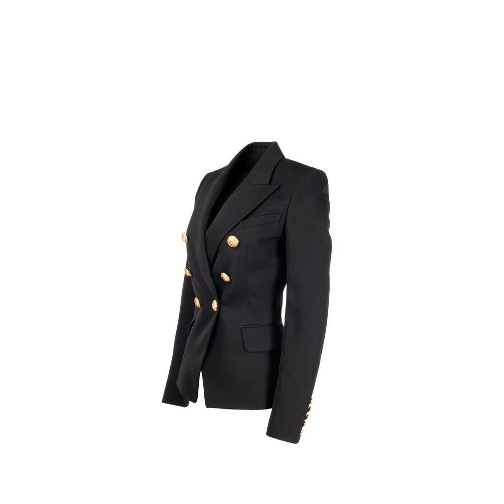 balmain-size-34-classic-jacket-with-gold-button-black-virgin-wool