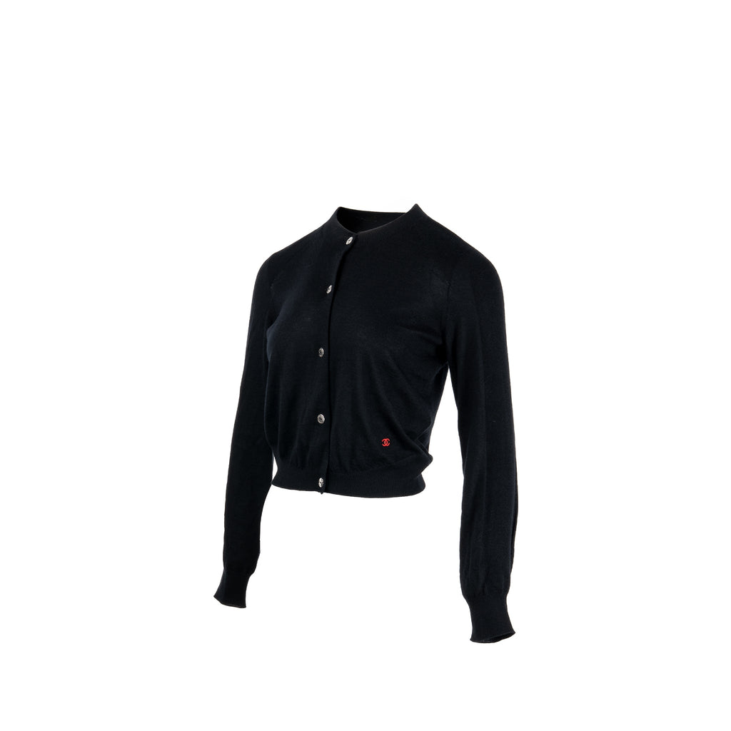 chanel-size-34-cardigan-silver-buttons-cashmere-black