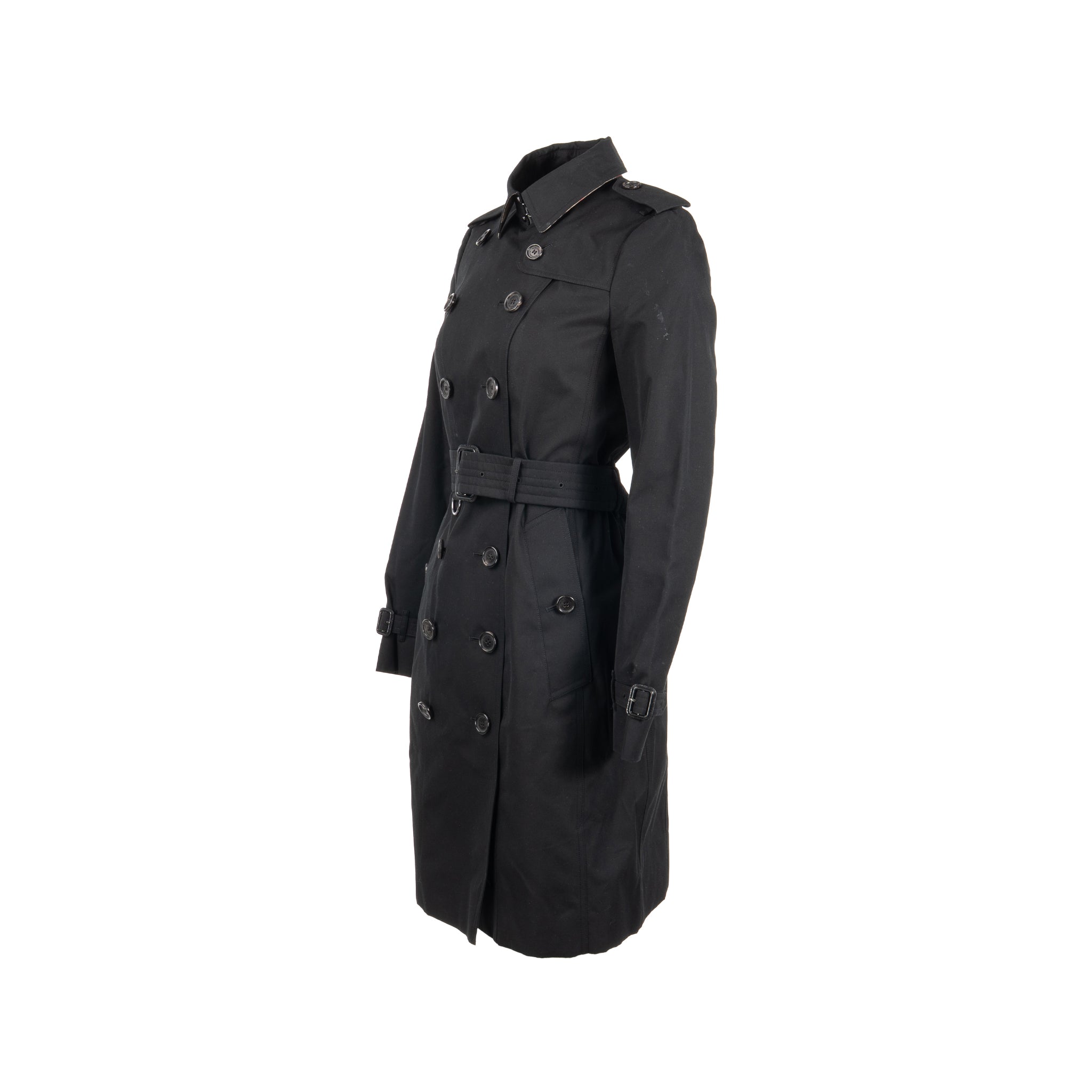 burberry-size-uk6-sandringham-long-trench-coat-cotton-black-shw