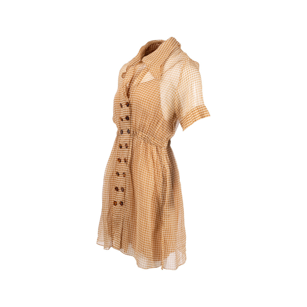 fendi-size-it42-checked-mini-dress-silk-beige