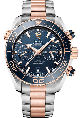 omega-planet-ocean-600-m-omega-co-axial-master-chronometer-chronograph-watch-45-5-mm-sedna-gold-and-steel-case-unidirectional-blue-ceramic-bezel-blue-ceramic-dial-215-20-46-51-03-001