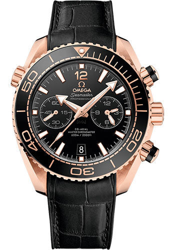 omega-planet-ocean-600-m-omega-co-axial-master-chronometer-chronograph-watch-45-5-mm-sedna-gold-case-unidirectional-black-ceramic-bezel-black-ceramic-dial-black-leather-strap-215-63-46-51-01-001