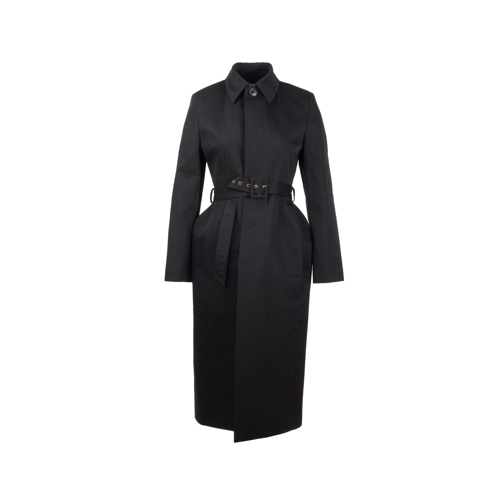 balenciaga-size-38-hourglass-trech-coat-cotton-cupro-black