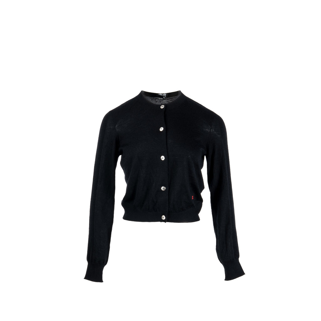 chanel-size-34-cardigan-silver-buttons-cashmere-black