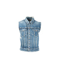 saint-laurent-size-xs-sleeveless-denim-vest-cotton-blue