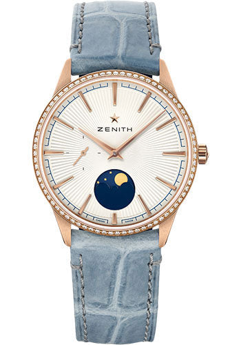 zenith-elite-moonphase-watch-rose-gold-diamond-bezel-silver-dial-blue-jean-alligator-strap-22-3200-692-01-c832