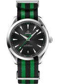 omega-aqua-terra-150m-co-axial-master-chronometer-golf-edition-watch-41-mm-steel-case-black-dial-black-and-green-striped-nato-strap-220-12-41-21-01-002
