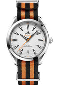 omega-aqua-terra-150m-co-axial-master-chronometer-golf-edition-watch-41-mm-steel-case-silvery-dial-black-and-orange-striped-nato-strap-220-12-41-21-02-003