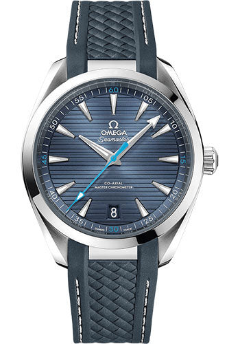 omega-aqua-terra-150m-co-axial-master-chronometer-watch-41-mm-steel-case-blue-dial-grey-structured-rubber-strap-220-12-41-21-03-002