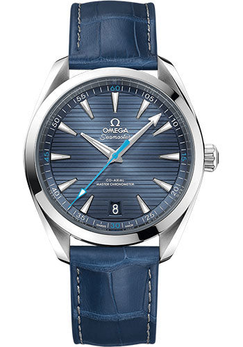 omega-aqua-terra-150m-co-axial-master-chronometer-watch-41-mm-steel-case-blue-dial-blue-leather-strap-220-13-41-21-03-002