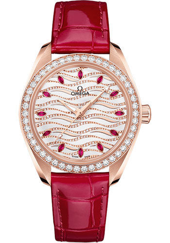 omega-seamaster-aqua-terra-150m-omega-co-axial-master-chronometer-34-mm-sedna-gold-case-diamond-bezel-white-diamond-wave-ruby-dial-glossy-red-leather-strap-220-58-34-20-99-004