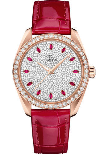 omega-seamaster-aqua-terra-150m-co-axial-master-chronometer-ladies-watch-38-mm-sedna-gold-case-fully-paved-diamond-dial-glossy-red-leather-strap-220-58-38-20-99-001