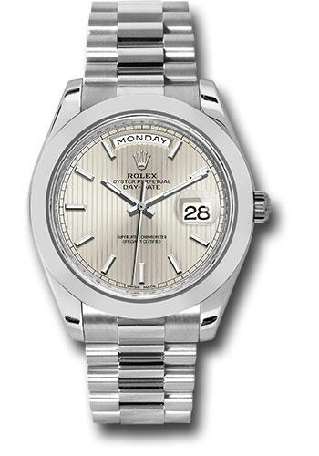 rolex-950-platinum-day-date-40-watch-smooth-bezel-silver-strip-motif-index-dial-president-bracelet-228206-ssmip