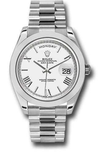 rolex-950-platinum-day-date-40-watch-smooth-bezel-white-bevelled-roman-dial-president-bracelet-228206-wrp