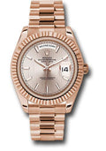 rolex-everose-gold-day-date-40-watch-fluted-bezel-sundust-strip-motif-index-dial-president-bracelet-228235-sdsmip