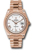 rolex-everose-gold-day-date-40-watch-fluted-bezel-white-bevelled-roman-dial-president-bracelet-228235-wrp