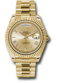 rolex-yellow-gold-day-date-40-watch-fluted-bezel-champagne-roman-dial-president-bracelet-228238-chrp
