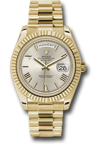 rolex-yellow-gold-day-date-40-watch-fluted-bezel-silver-bevelled-roman-dial-president-bracelet-228238-srp