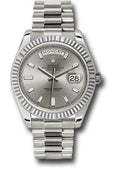 rolex-white-gold-day-date-40-watch-fluted-bezel-silver-baguette-diamond-dial-president-bracelet-228239-sbdp