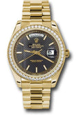 rolex-yellow-gold-day-date-40-watch-bezel-black-diagonal-motif-index-dial-president-bracelet-228348rbr-bkdmip