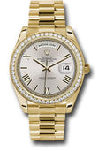 rolex-yellow-gold-day-date-40-watch-bezel-silver-bevelled-roman-dial-president-bracelet-228348rbr-sdrp