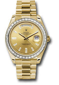 rolex-yellow-gold-day-date-40-watch-bezel-champagne-baguette-diamond-dial-president-bracelet-228398tbr-chbdp