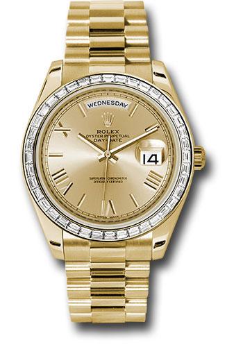 rolex-yellow-gold-day-date-40-watch-bezel-champagne-bevelled-roman-dial-president-bracelet-228398tbr-chrp