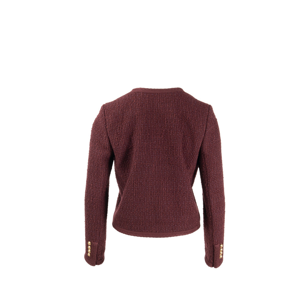 celine-size-34-tweed-jacket-laine-cotton-polyamide-burgundy-ghw