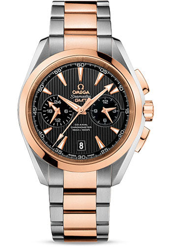 omega-seamaster-aqua-terra-150-m-co-axial-gmt-chronograph-watch-43-mm-steel-and-red-gold-case-grey-dial-steel-bracelet-231-20-43-52-06-001