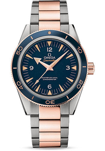 omega-seamaster-300-omega-master-co-axial-watch-41-mm-grade-5-titanium-and-sedna-gold-case-unidirectional-sedna-gold-bezel-blue-dial-233-60-41-21-03-001