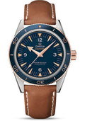 omega-seamaster-300-omega-master-co-axial-watch-41-mm-titanium-case-sedna-gold-bezel-blue-dial-brown-leather-strap-233-62-41-21-03-001