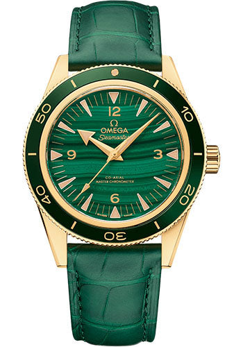 omega-seamaster-300-omega-co-axial-master-chronometer-41-mm-yellow-gold-case-deep-green-dial-green-leather-strap-234-63-41-21-99-001