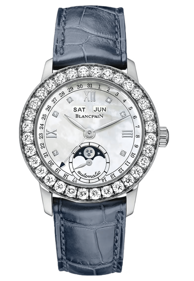 blancpain-ladybird-quantieme-complet-white-gold-diamond-blue-alligator-ladies-watch-2360-1991a-55a