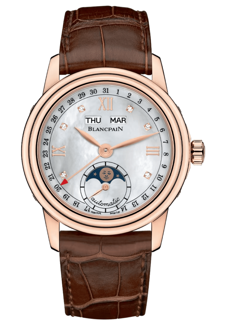 blancpain-ladybird-quantieme-complet-mother-of-pearl-red-gold-alligator-ladies-watch-2360-3691a-55a