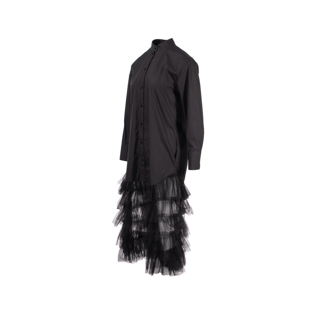 valentino-size-38s-long-sleeve-dress-polyamide-cotton-black