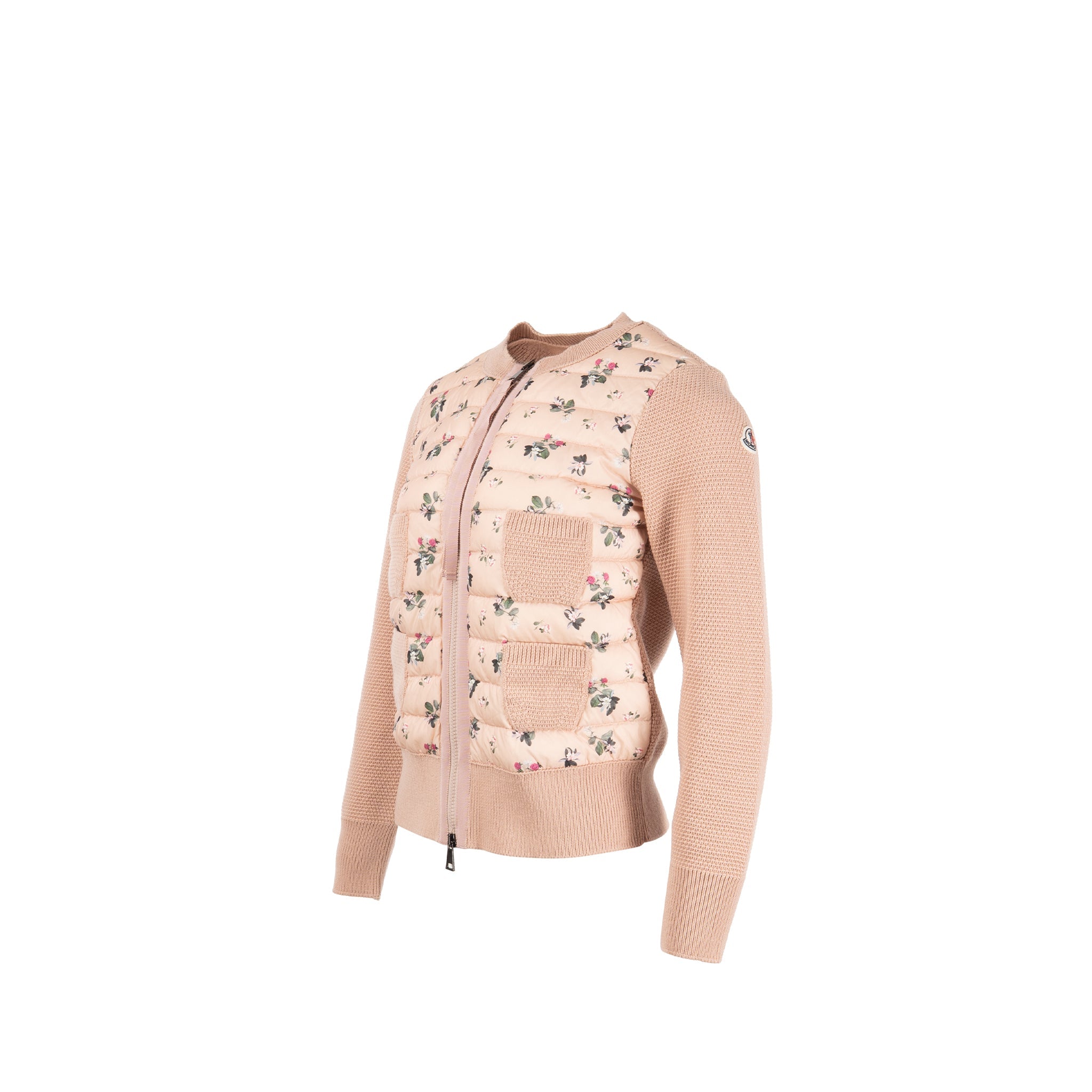 moncler-size-xs-padded-wool-zip-up-cardigan-pink-multicolour
