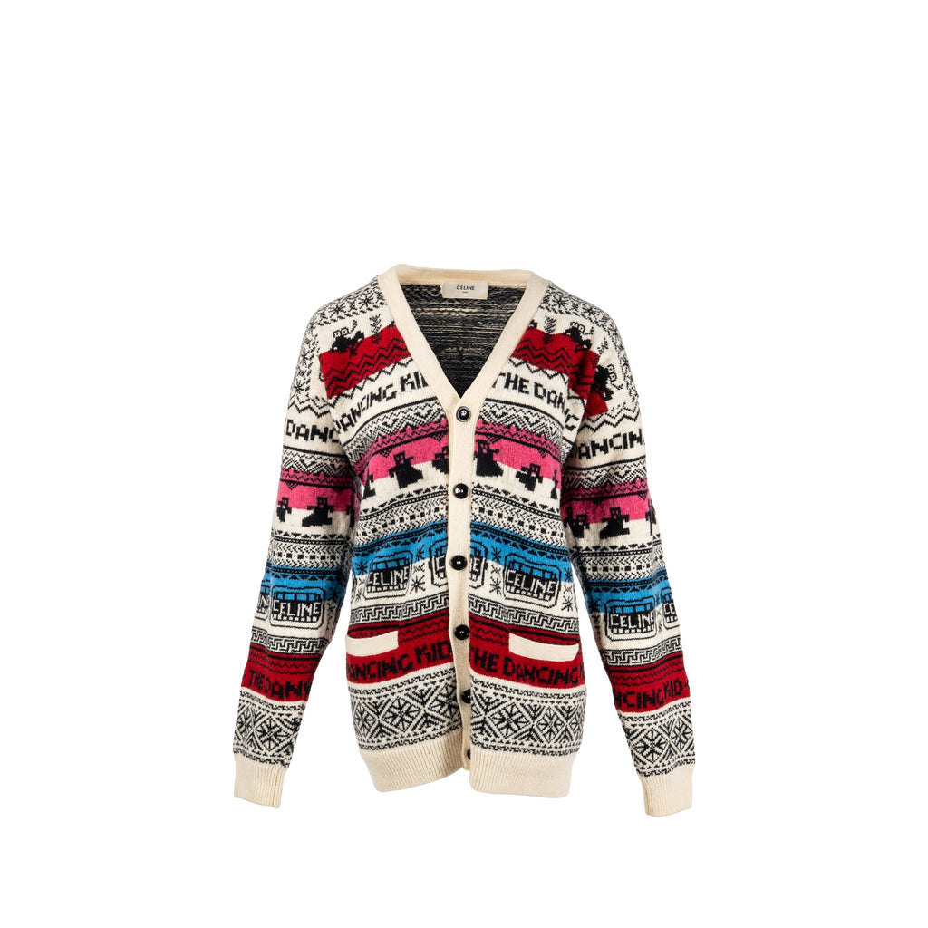 celine-size-s-the-dancing-kid-knit-cardigan-wool-multicolour