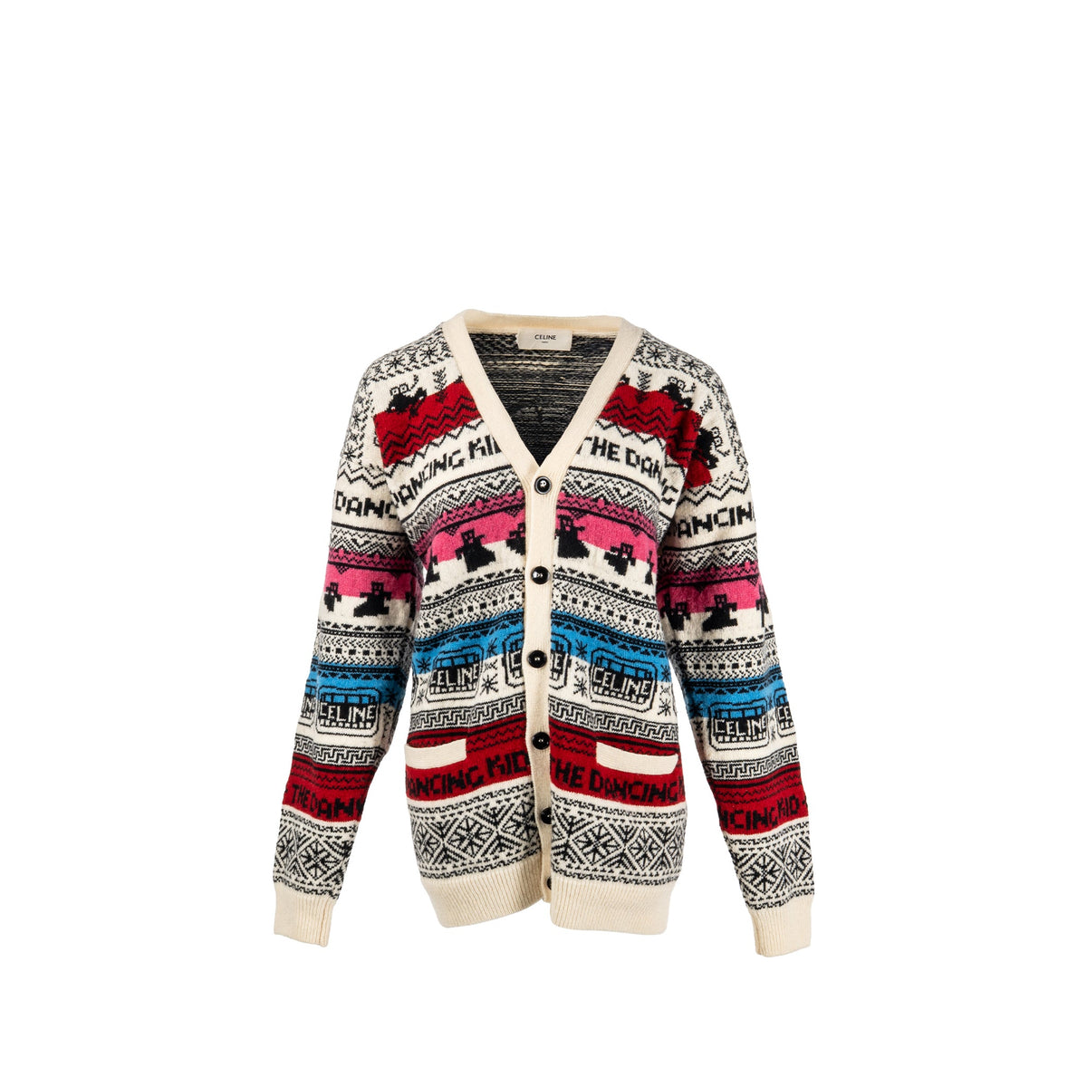 celine-size-s-the-dancing-kid-knit-cardigan-wool-multicolour
