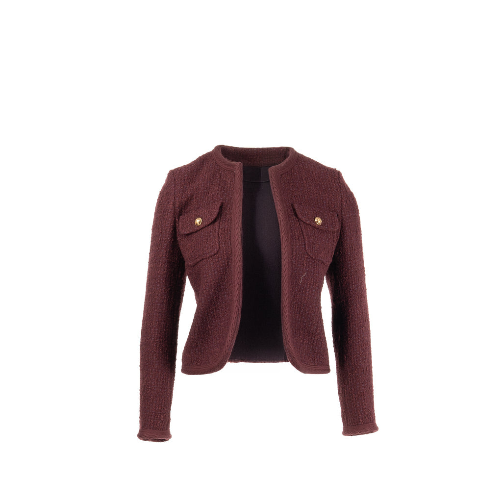 celine-size-34-tweed-jacket-laine-cotton-polyamide-burgundy-ghw