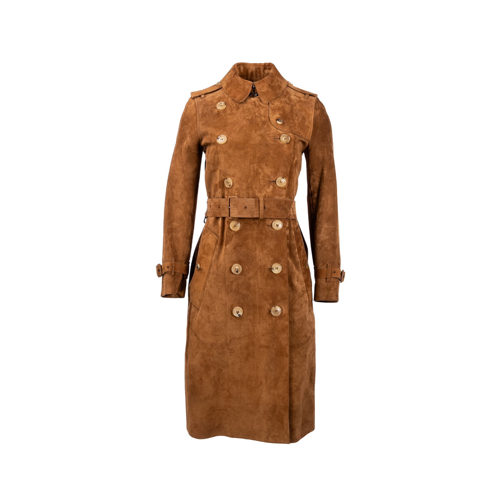 burberry-size-34-double-breasted-coat-suede-calfskin-brown