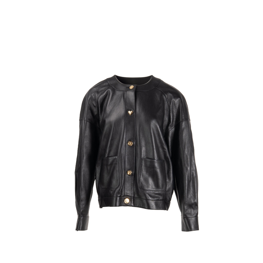chanel-size-40-detailed-button-coat-lambskin-black
