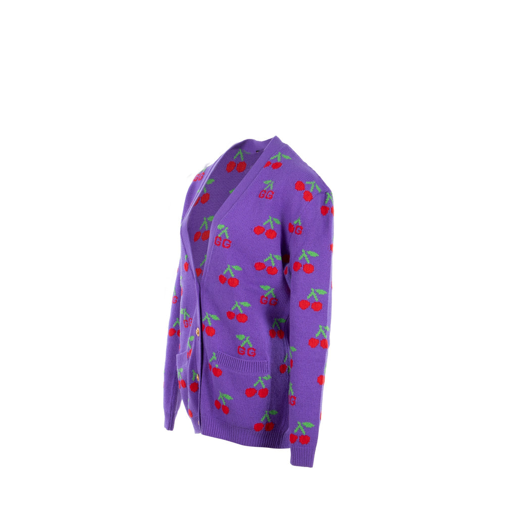 gucci-size-s-gg-cherry-intarsia-knit-cardigan-wool-purple