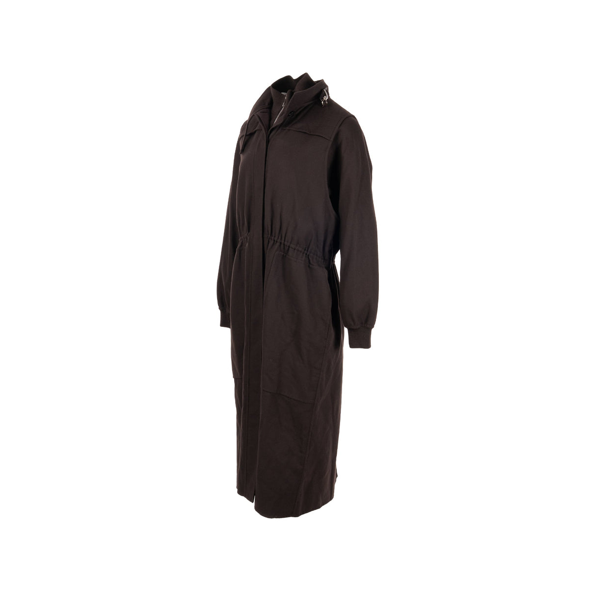 hermes-size-40-ensemble-coat-and-vest-virgin-wool-silk-dark-brown-sell-in-set