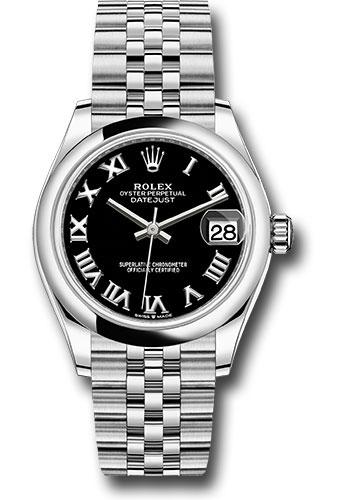 rolex-steel-and-white-gold-datejust-31-watch-domed-bezel-black-roman-dial-jubilee-bracelet-2020-release-278240-bkrj