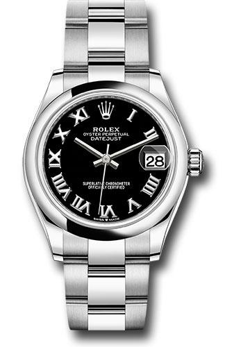 rolex-steel-and-white-gold-datejust-31-watch-domed-bezel-black-roman-dial-oyster-bracelet-2020-release-278240-bkro