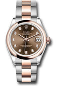 rolex-steel-and-everose-gold-datejust-31-watch-domed-bezel-white-roman-dial-oyster-bracelet-278241-chodo
