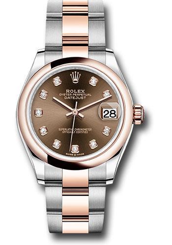 rolex-steel-and-everose-gold-datejust-31-watch-domed-bezel-white-roman-dial-oyster-bracelet-278241-chodo
