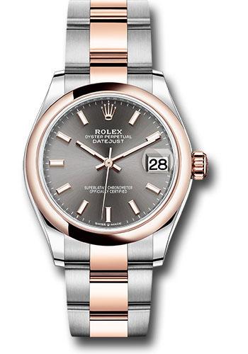rolex-steel-and-everose-gold-datejust-31-watch-domed-bezel-dark-rhodium-index-dial-oyster-bracelet-278241-dkrhio