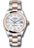 rolex-steel-and-everose-gold-datejust-31-watch-domed-bezel-silver-diamond-dial-oyster-bracelet-278241-mdo